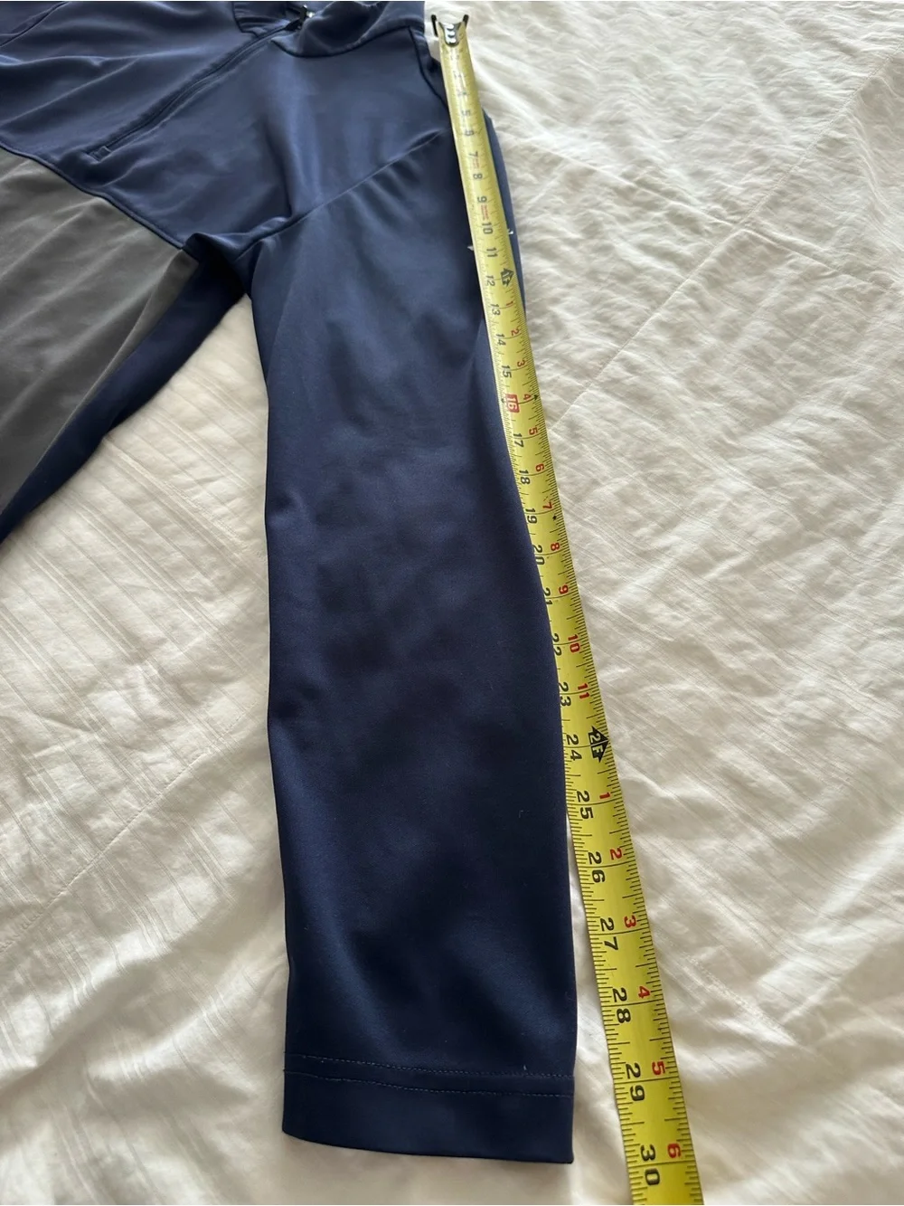 Men's Levelwear Two-Tone Navy and Gray Zip-Up Sweater